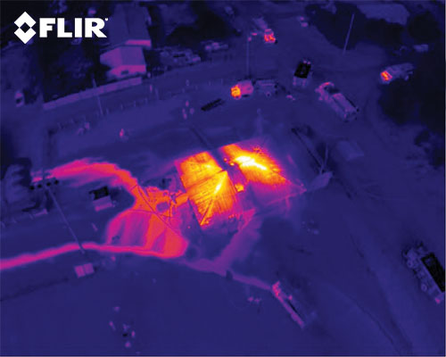 Thermal camera shot from a drone